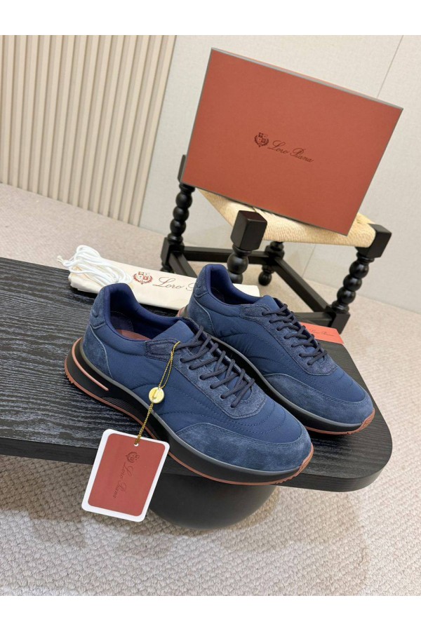 Мужские кроссовки Loro Piana Week End Walk - Navy