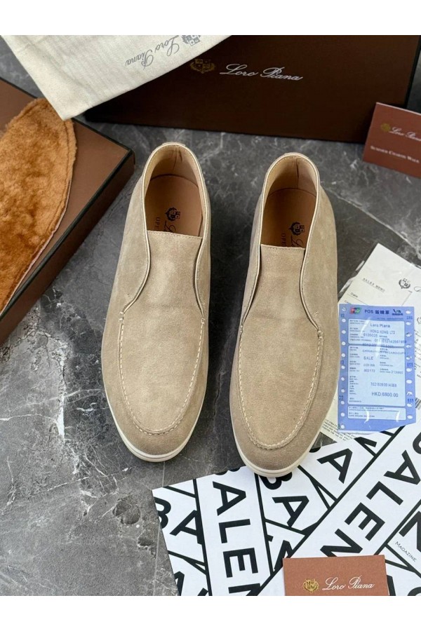 Мужские лоферы с меховой стелькой Loro Piana