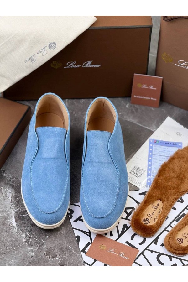 Мужские лоферы с меховой стелькой Loro Piana