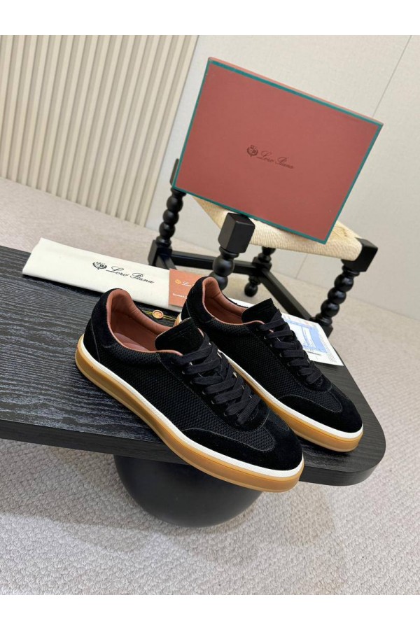 Мужские кроссовки Loro Piana Tennis Walk - Black