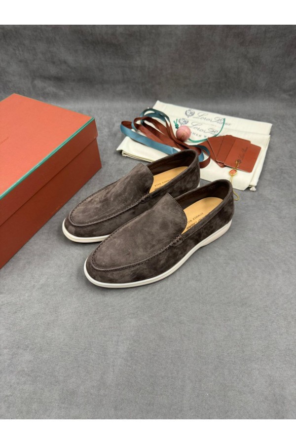 Мужские замшевые лоферы Loro Piana