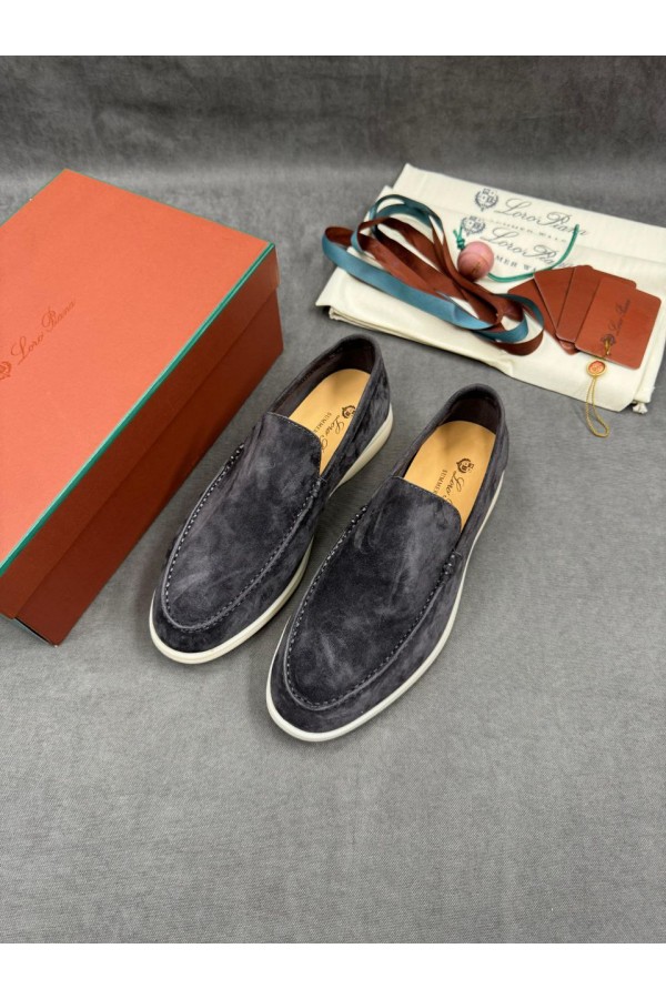 Мужские замшевые лоферы Loro Piana