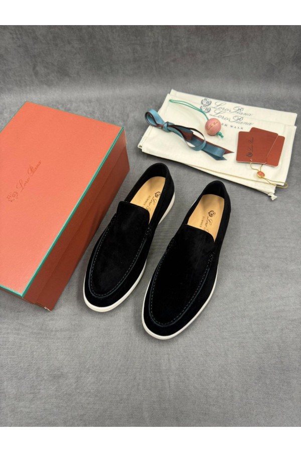 Мужские замшевые лоферы Loro Piana