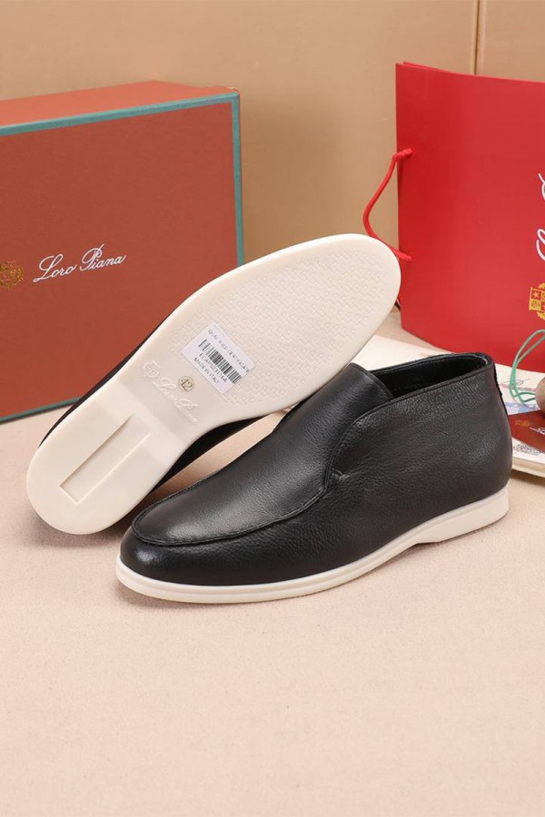 Замшевые лоферы Loro Piana Summer Walk - Navy