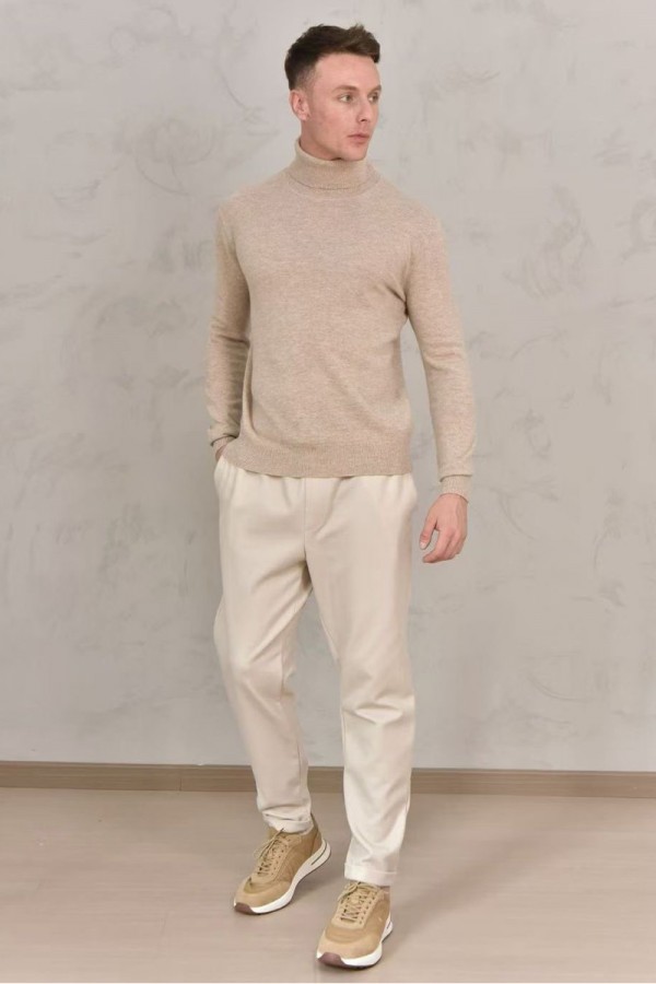 Мужская водолазка Loro Piana Premium - Light Tan