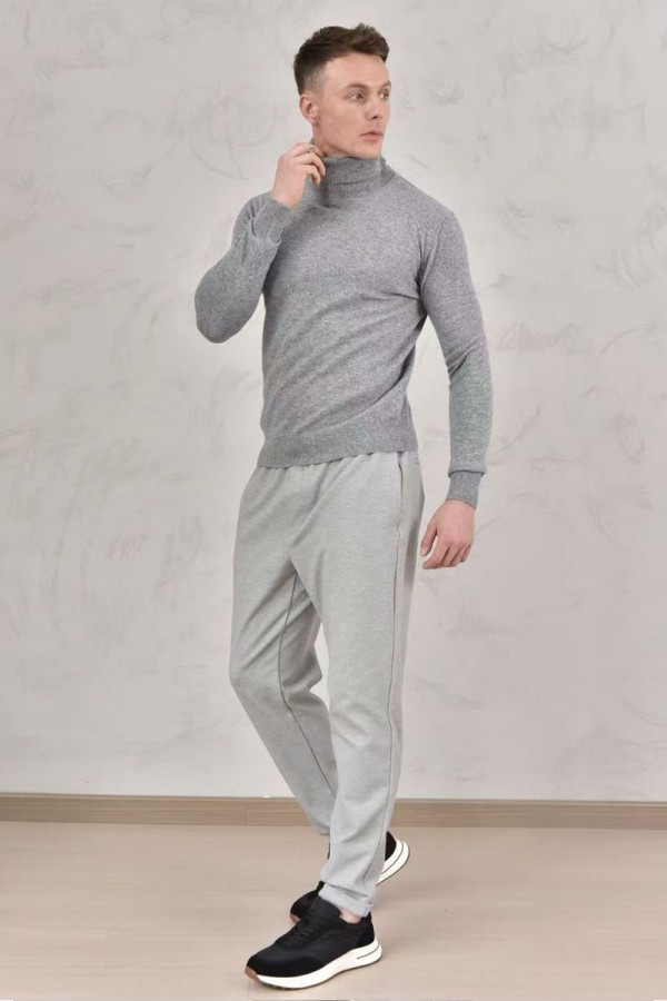 Мужская водолазка Loro Piana Premium - Light Gray