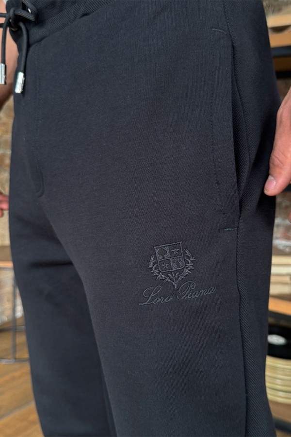 Мужская кофта на молнии Loro Piana monogram - Brown