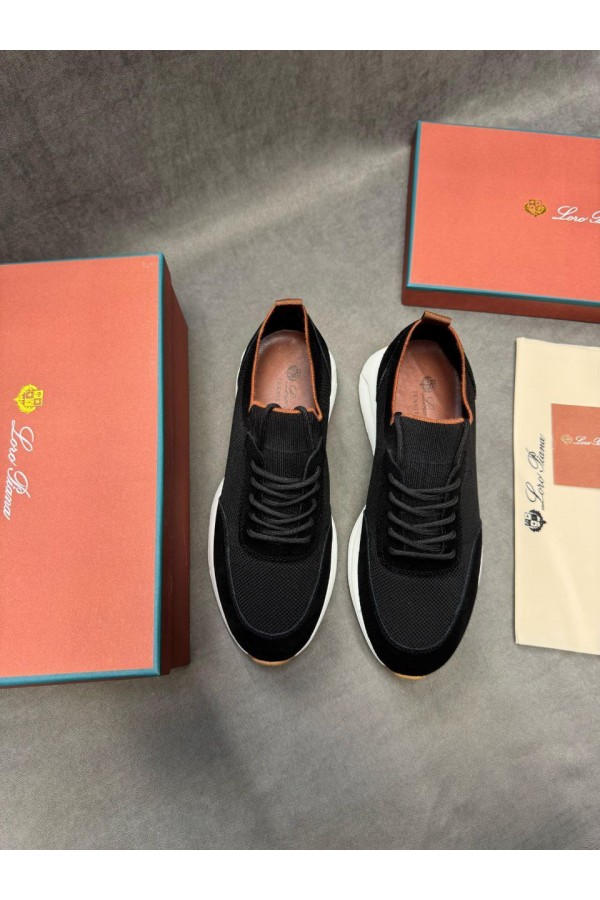 Мужские кроссовки Loro Piana knitted - Navy