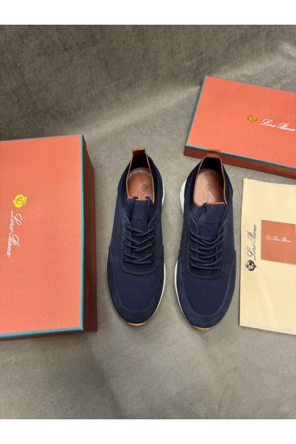 Мужские кроссовки Loro Piana knitted - Navy