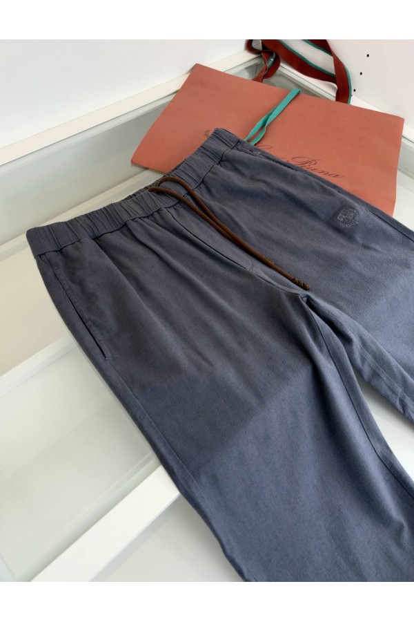 Штаны серого цвета Loro Piana Premium