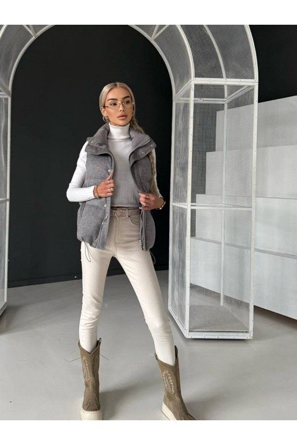 Женская серая жилетка Loro Piana premium