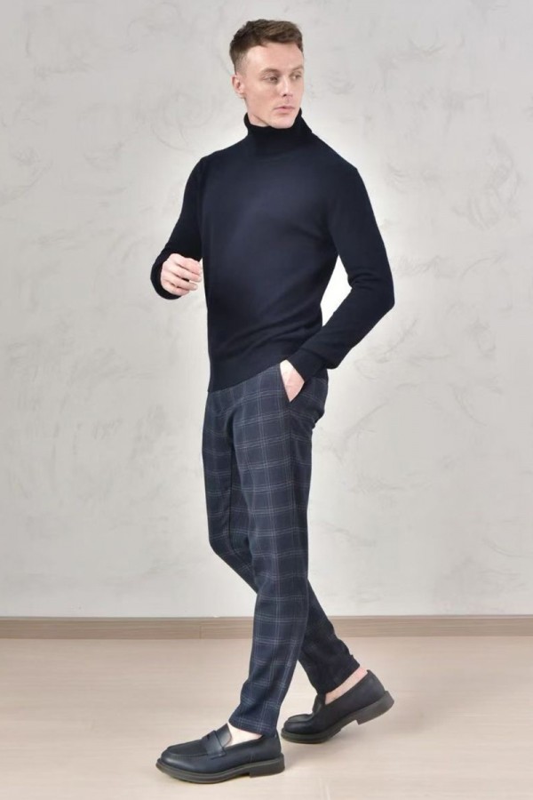 Мужская водолазка Loro Piana Premium - Black Blue