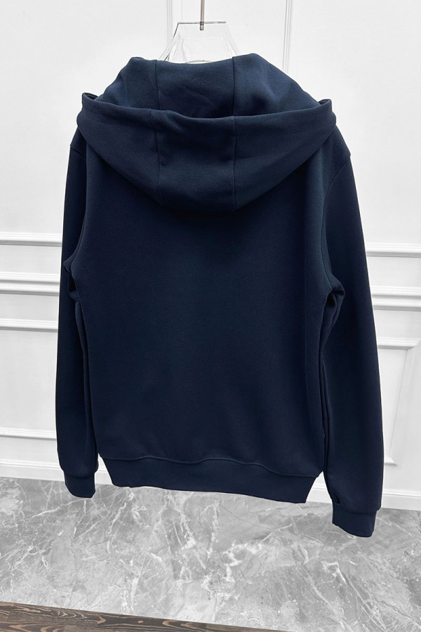 Кофта на молнии Loro Piana logo-embroidered - Navy