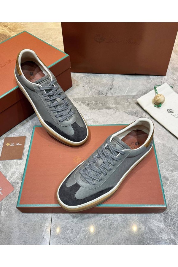 Мужские кожаные кроссовки Loro Piana Tennis Walk