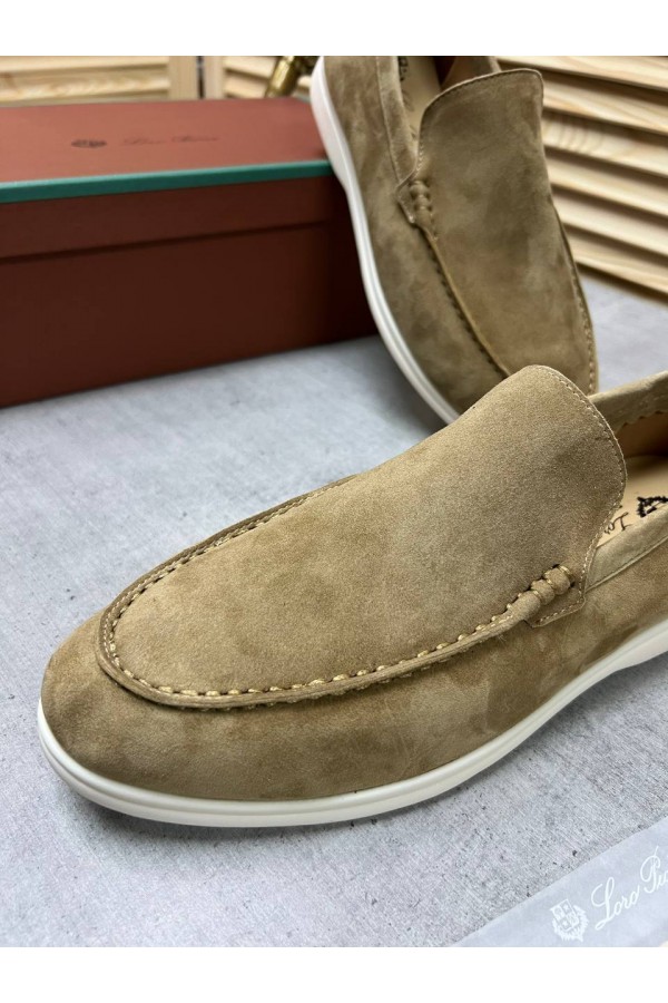 Мужские замшевые лоферы Loro Piana