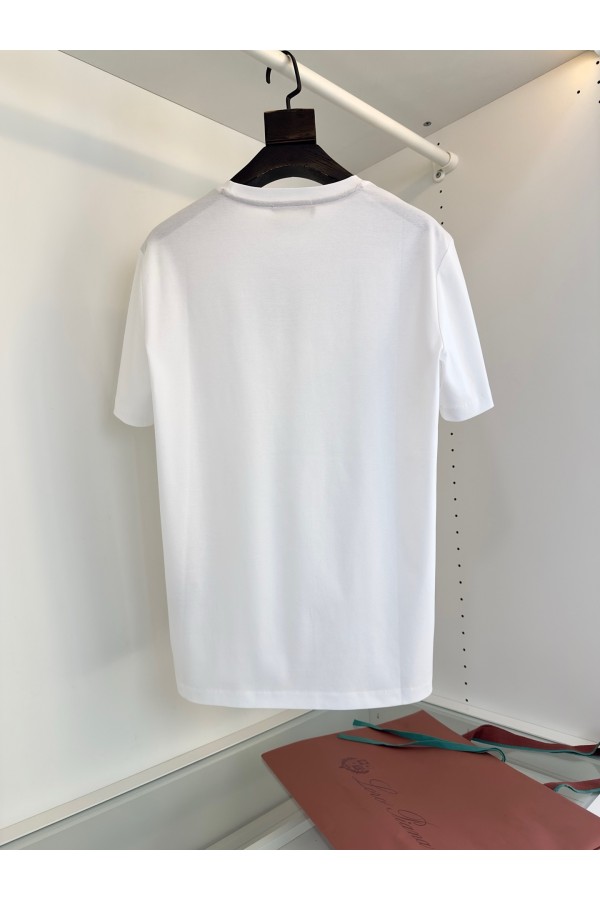 Мужская белая футболка Loro Piana