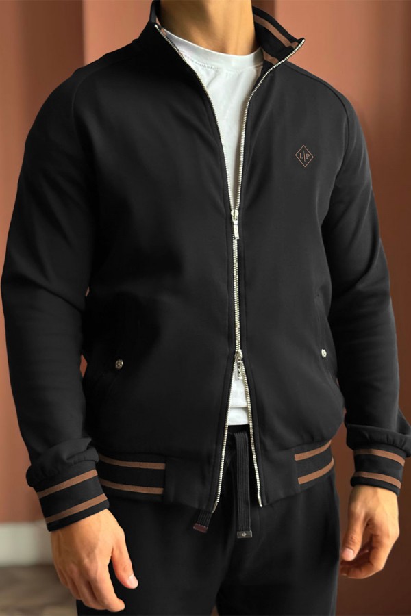 Мужской спортивный костюм Loro Piana monogram - Black