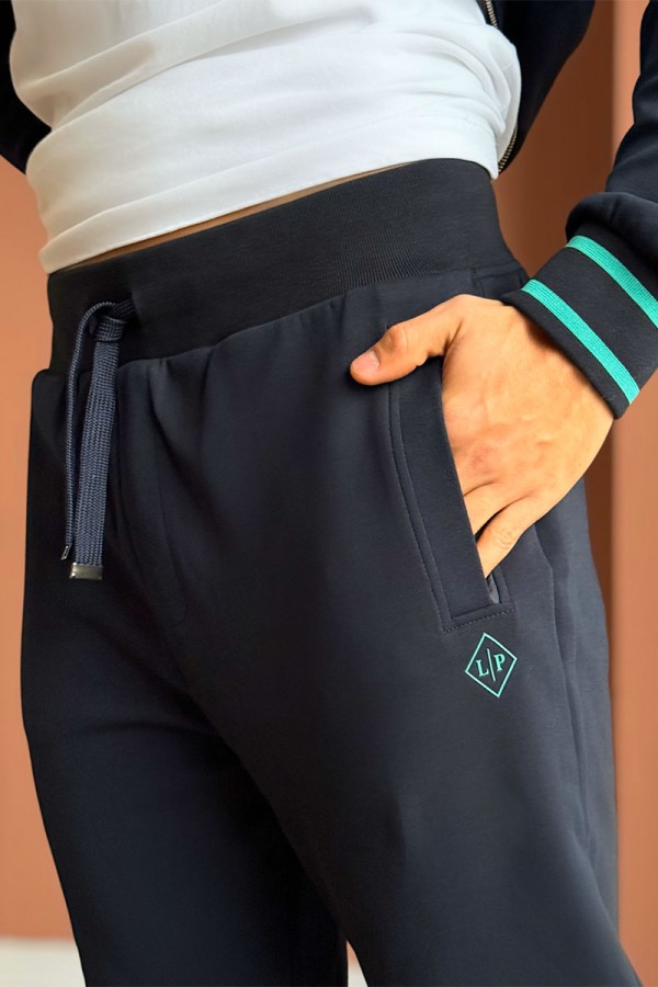 Мужские спортивные штаны Loro Piana monogram - Navy