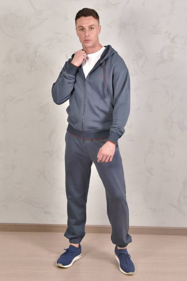 Спортивные штаны Loro Piana Premium signature logo - Denim Blue