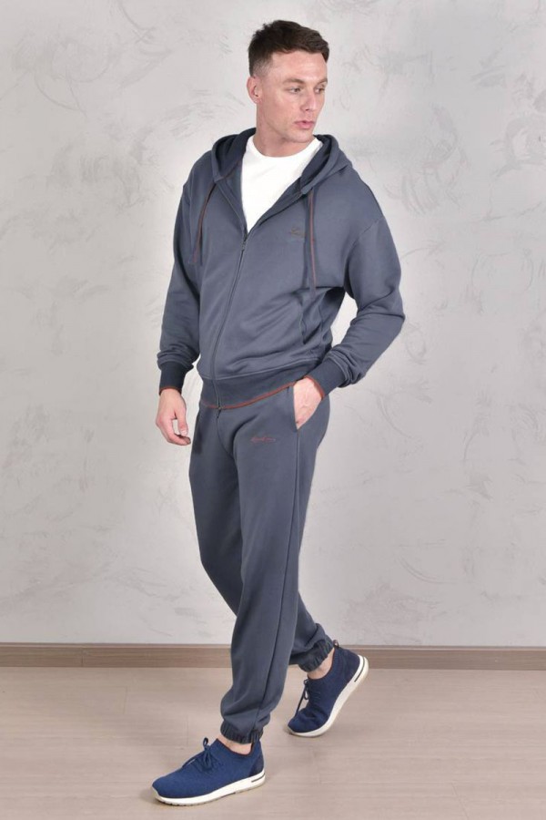 Спортивный костюм Loro Piana Premium signature logo - Denim Blue