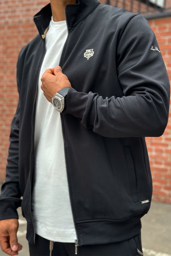 Кофта на молнии Loro Piana logo-embroidered - Black