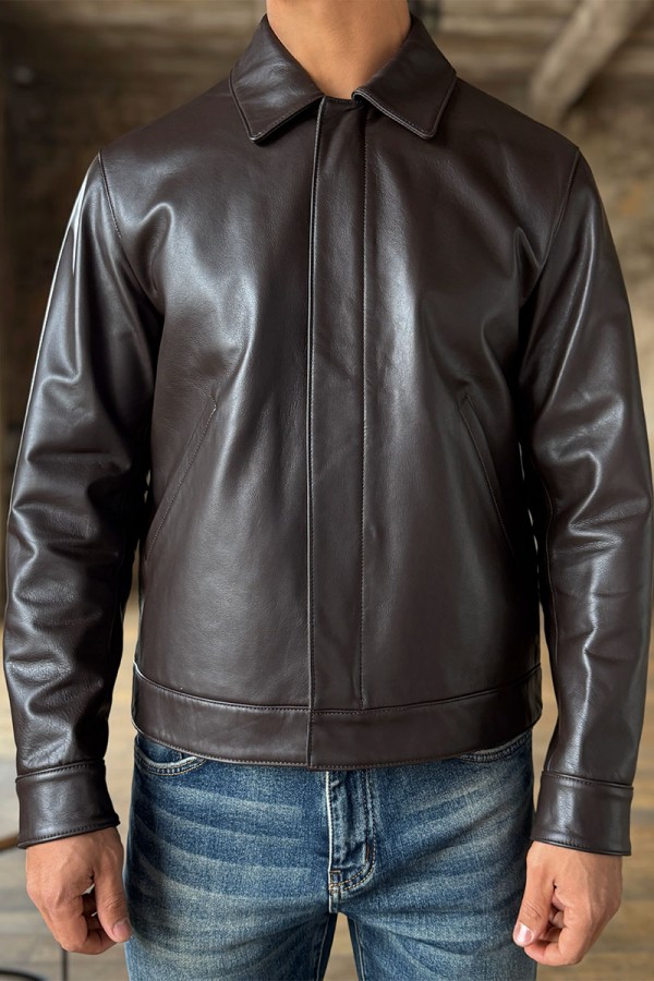 Мужская кожаная куртка Loro Piana Premium