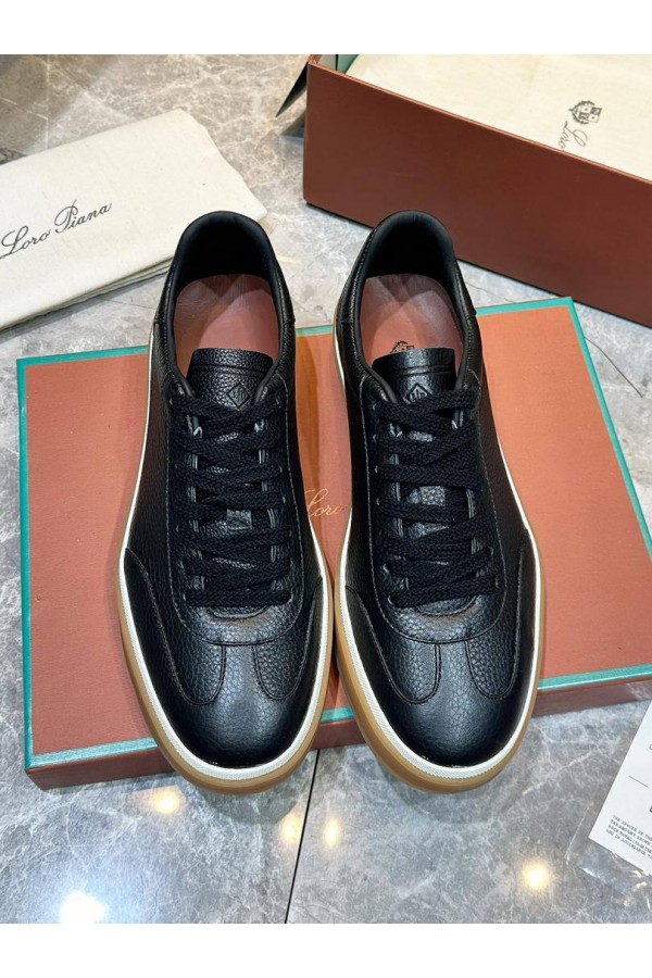 Мужские кожаные кроссовки Loro Piana Tennis Walk