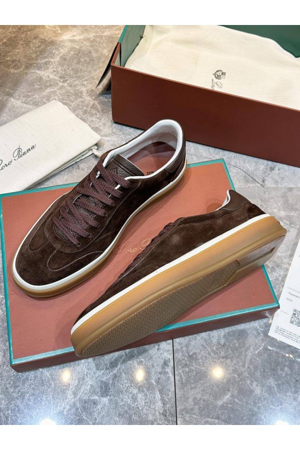 Мужские замшевые кроссовки Loro Piana Tennis Walk