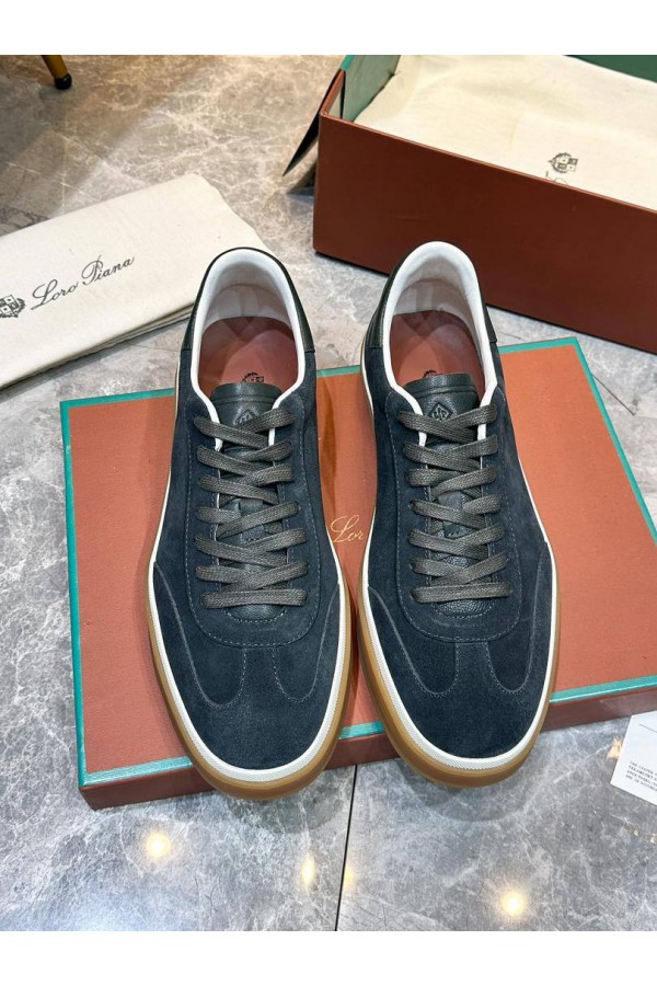 Мужские замшевые кроссовки Loro Piana Tennis Walk