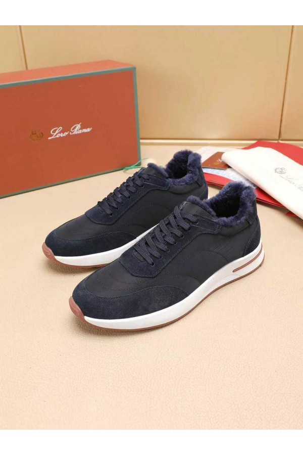 Кроссовки с мехом Loro Piana Week End Walk Evo