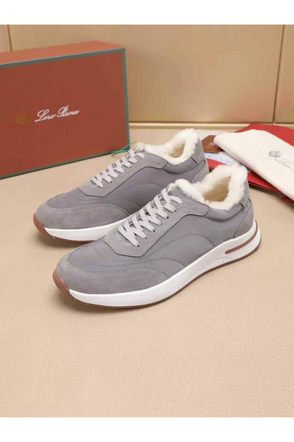 Кроссовки с мехом Loro Piana Week End Walk Evo