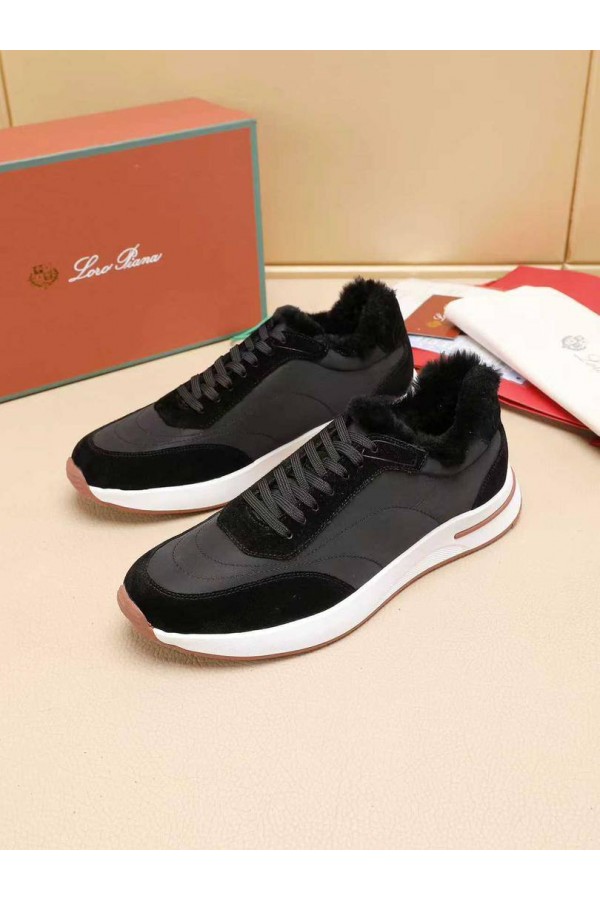 Кроссовки с мехом Loro Piana Week End Walk Evo