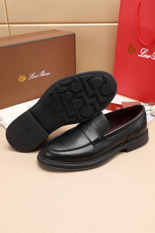 Кожаные лоферы Loro Piana Travis - Black