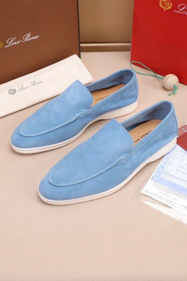 Мужские замшевые лоферы Loro Piana Summer Walk