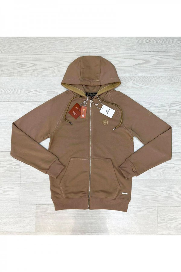 Бежевая кофта Loro Piana Zip-Up hoodie