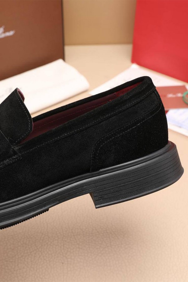 Замшевые лоферы Loro Piana Travis - Black