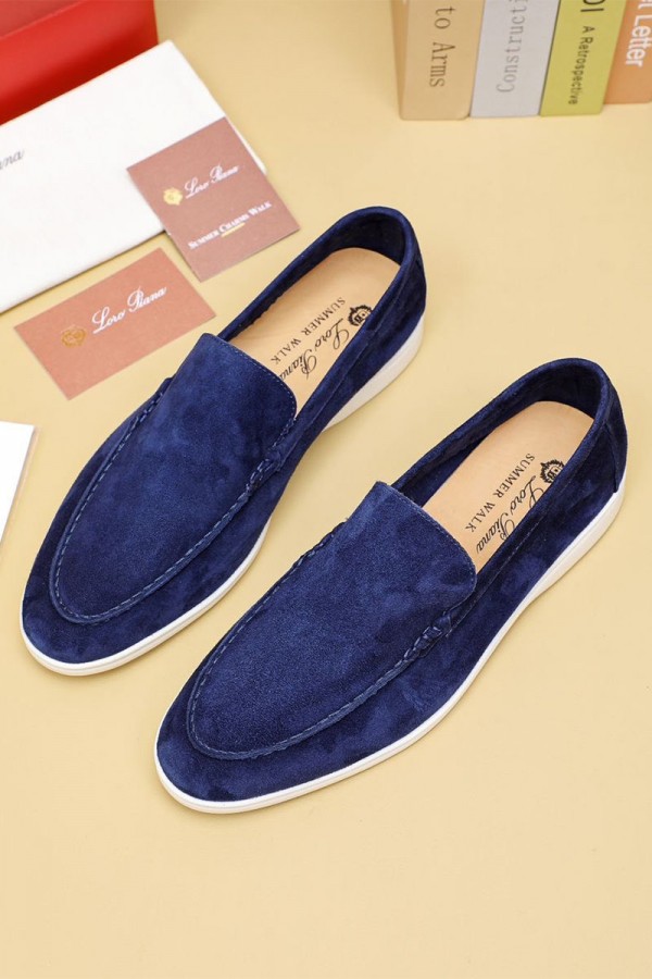 Мужские замшевые лоферы Loro Piana Summer Walk