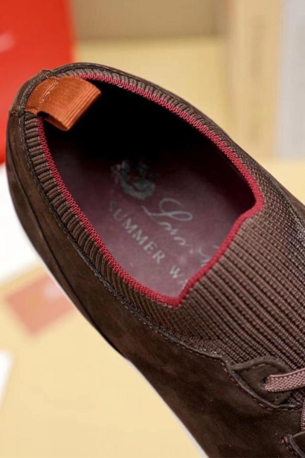Замшевые кроссовки Loro Piana Soho Walk - Brown