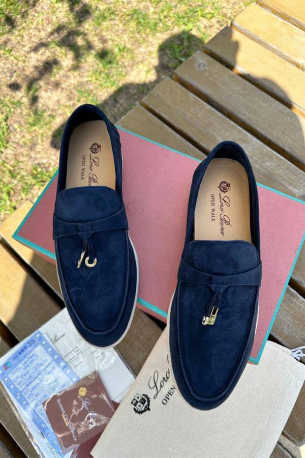 Женские замшевые лоферы Loro Piana Open Walk