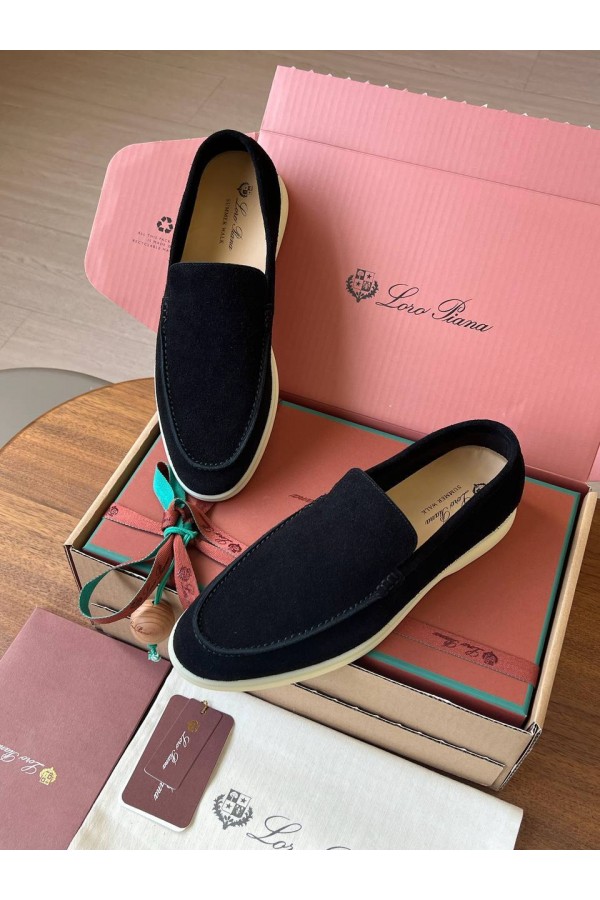 Замшевые лоферы Loro Piana Premium - Black