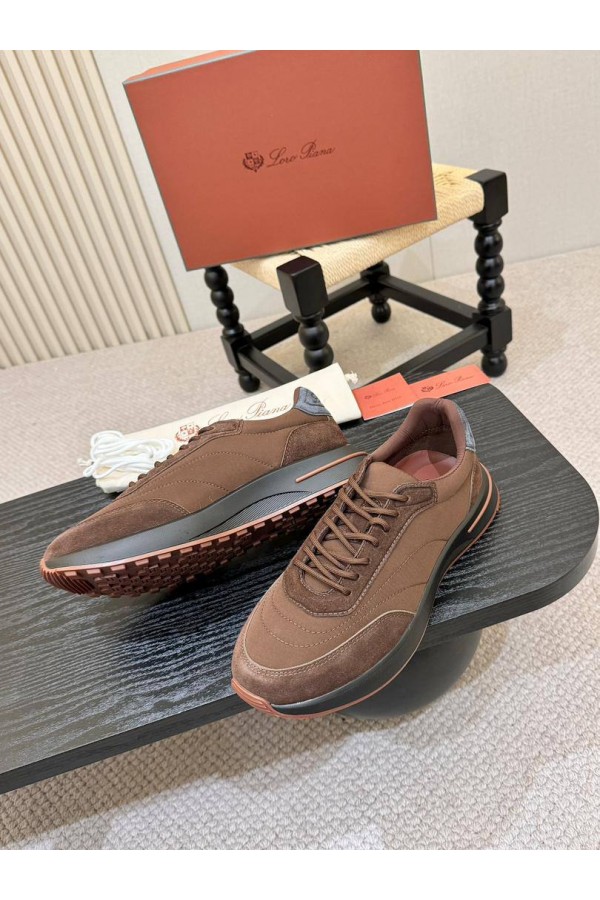 Мужские кроссовки Loro Piana Week End Walk - Brown
