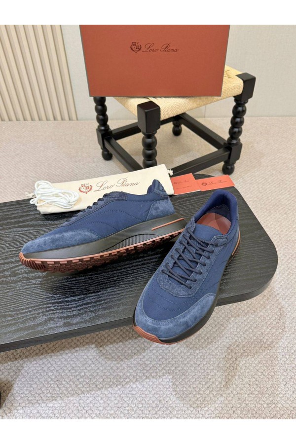 Мужские кроссовки Loro Piana Week End Walk - Navy