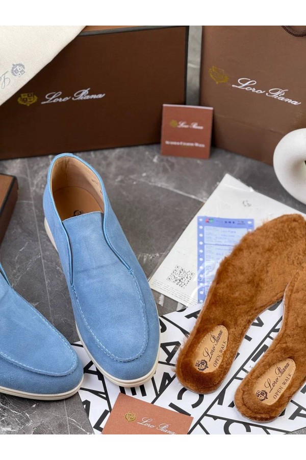 Мужские лоферы с меховой стелькой Loro Piana