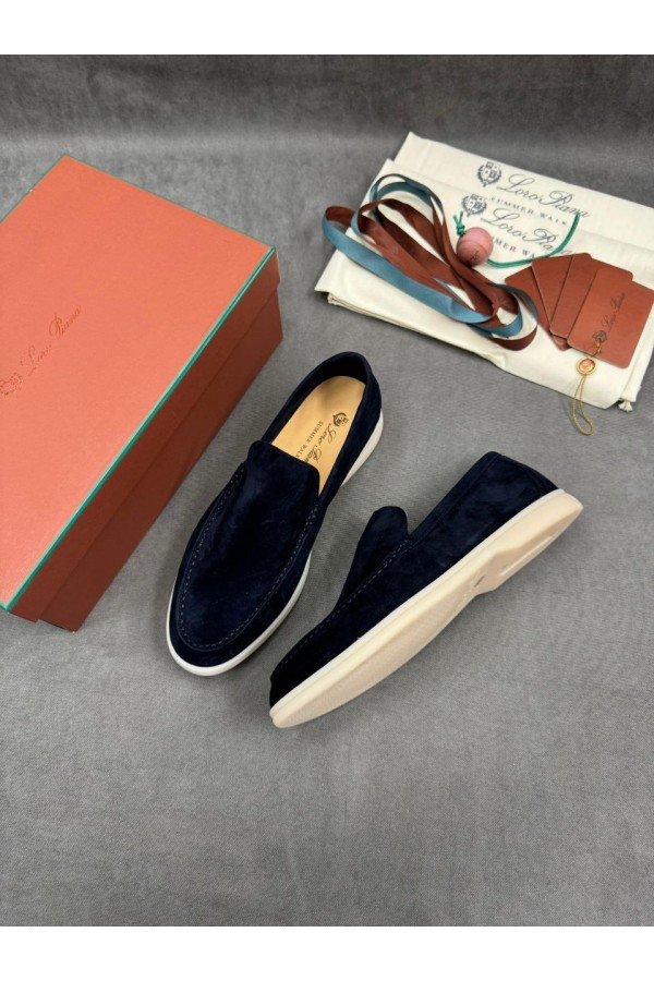 Мужские замшевые лоферы Loro Piana