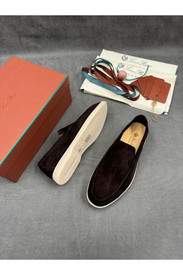 Мужские замшевые лоферы Loro Piana