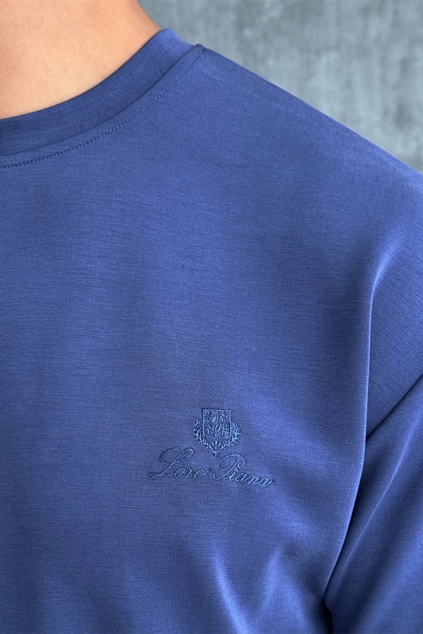 Мужская синяя футболка Loro Piana