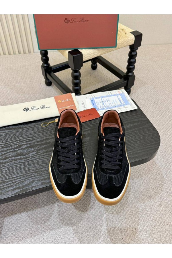 Мужские кроссовки Loro Piana Tennis Walk - Black