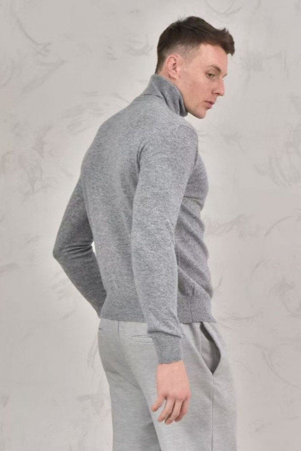 Мужская водолазка Loro Piana Premium - Light Gray