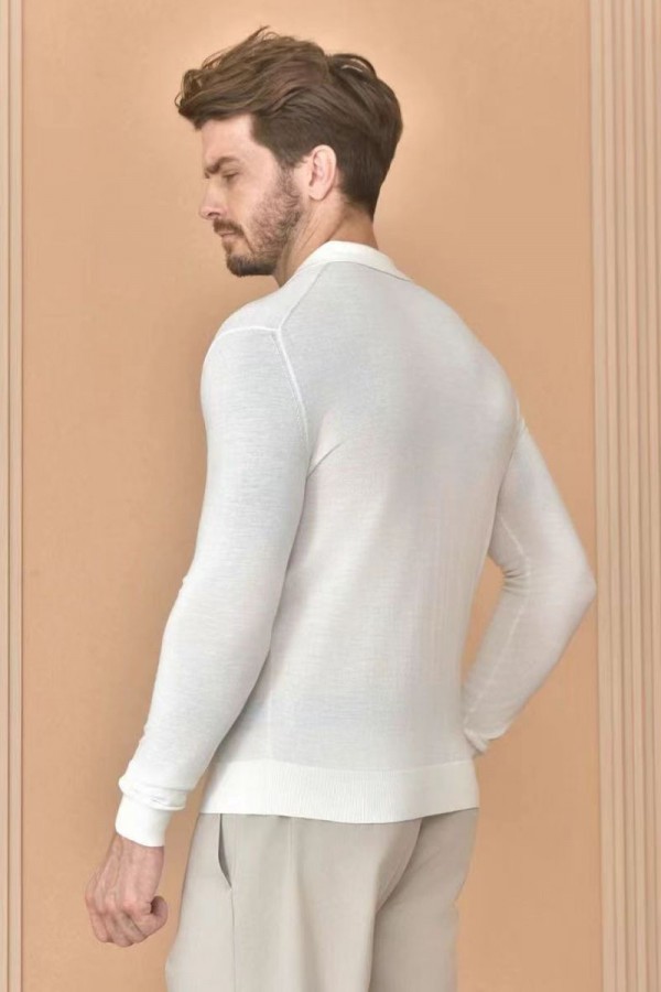 Поло с длинным рукавом Loro Piana Premium - Beige