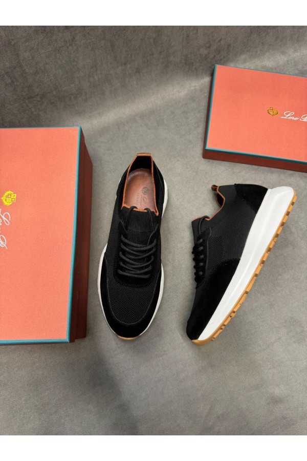 Мужские кроссовки Loro Piana knitted - Navy